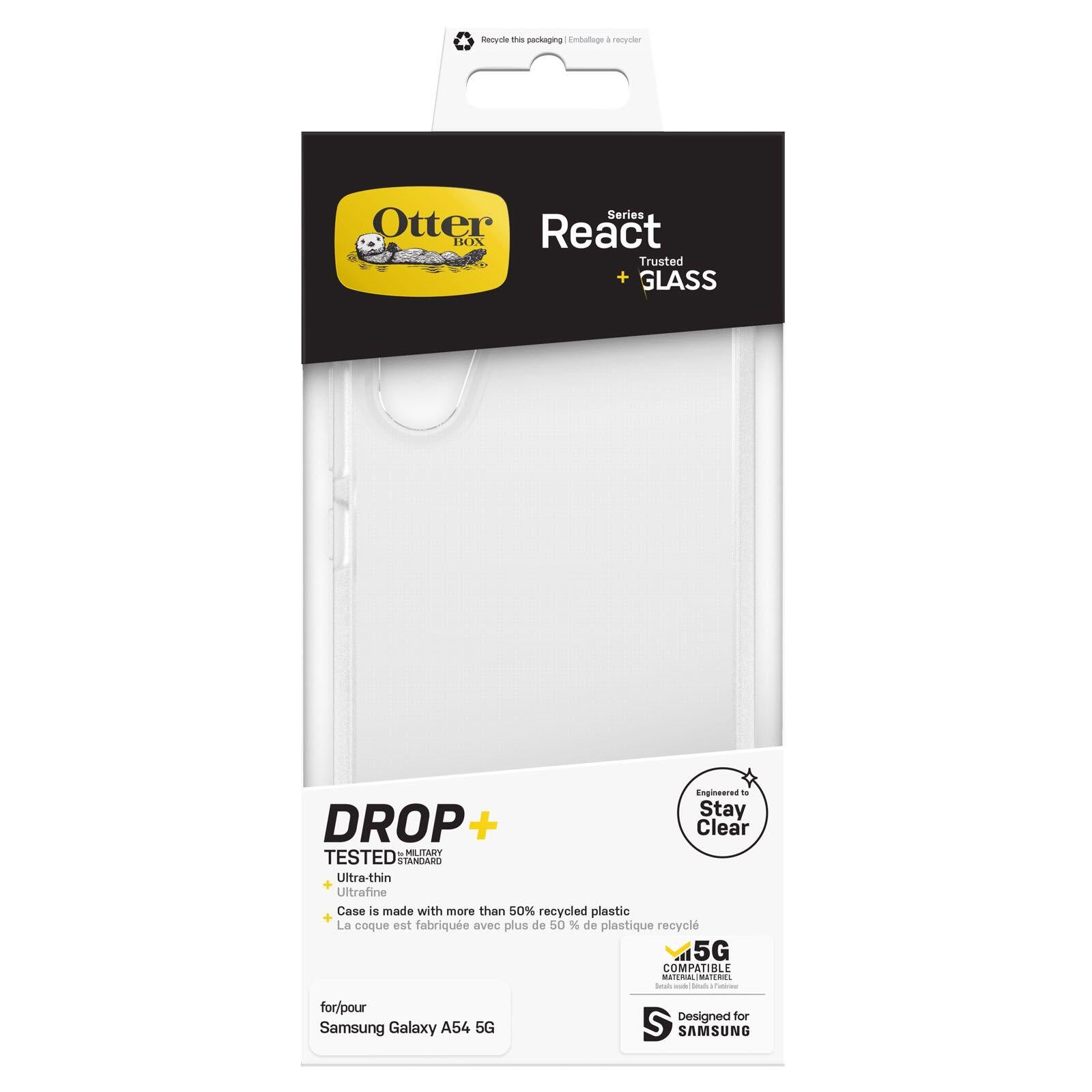 OtterBox React Series + Trusted Glass Samsung Galaxy A54 5G