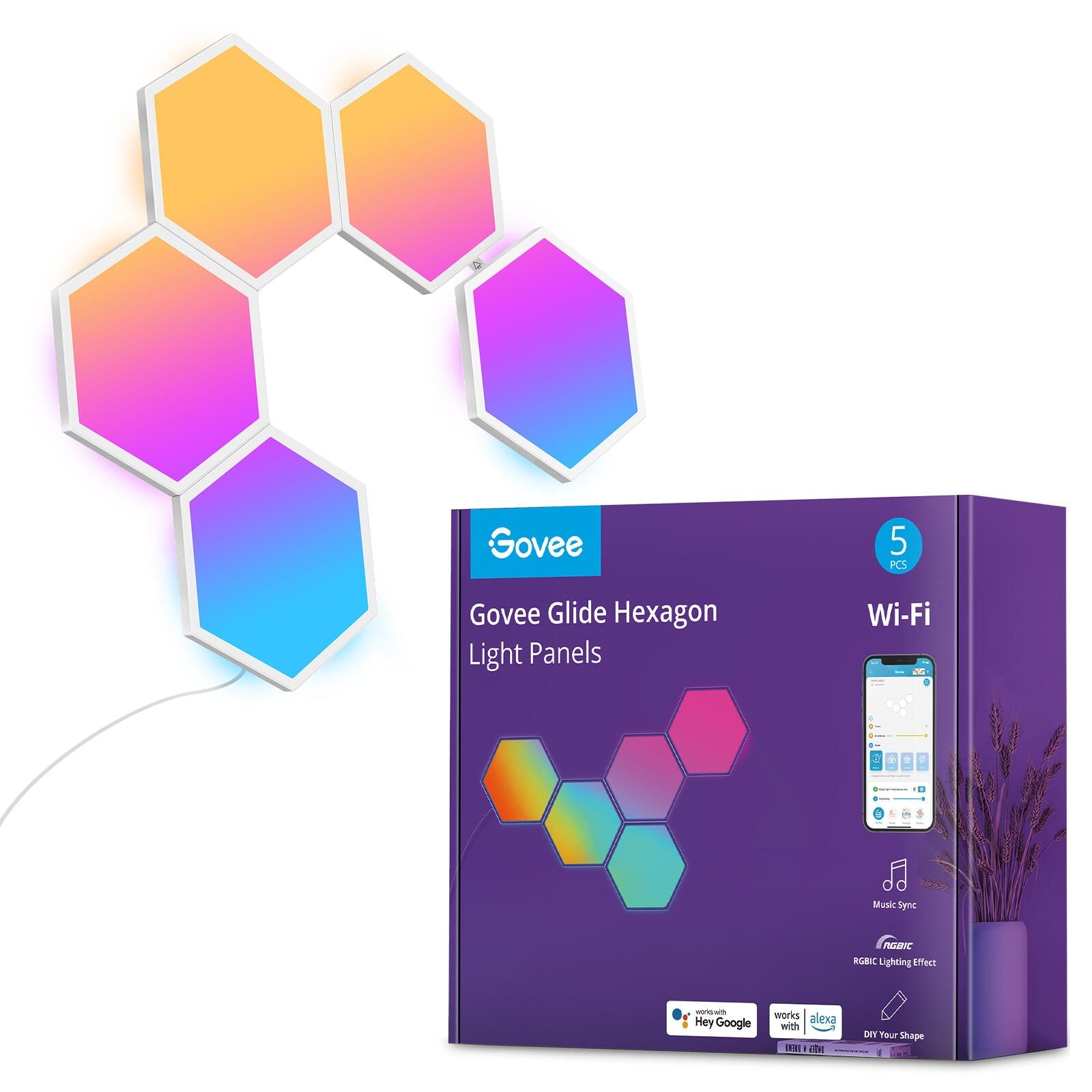 Govee - Glide Hexa Light Panels - 5 Stück