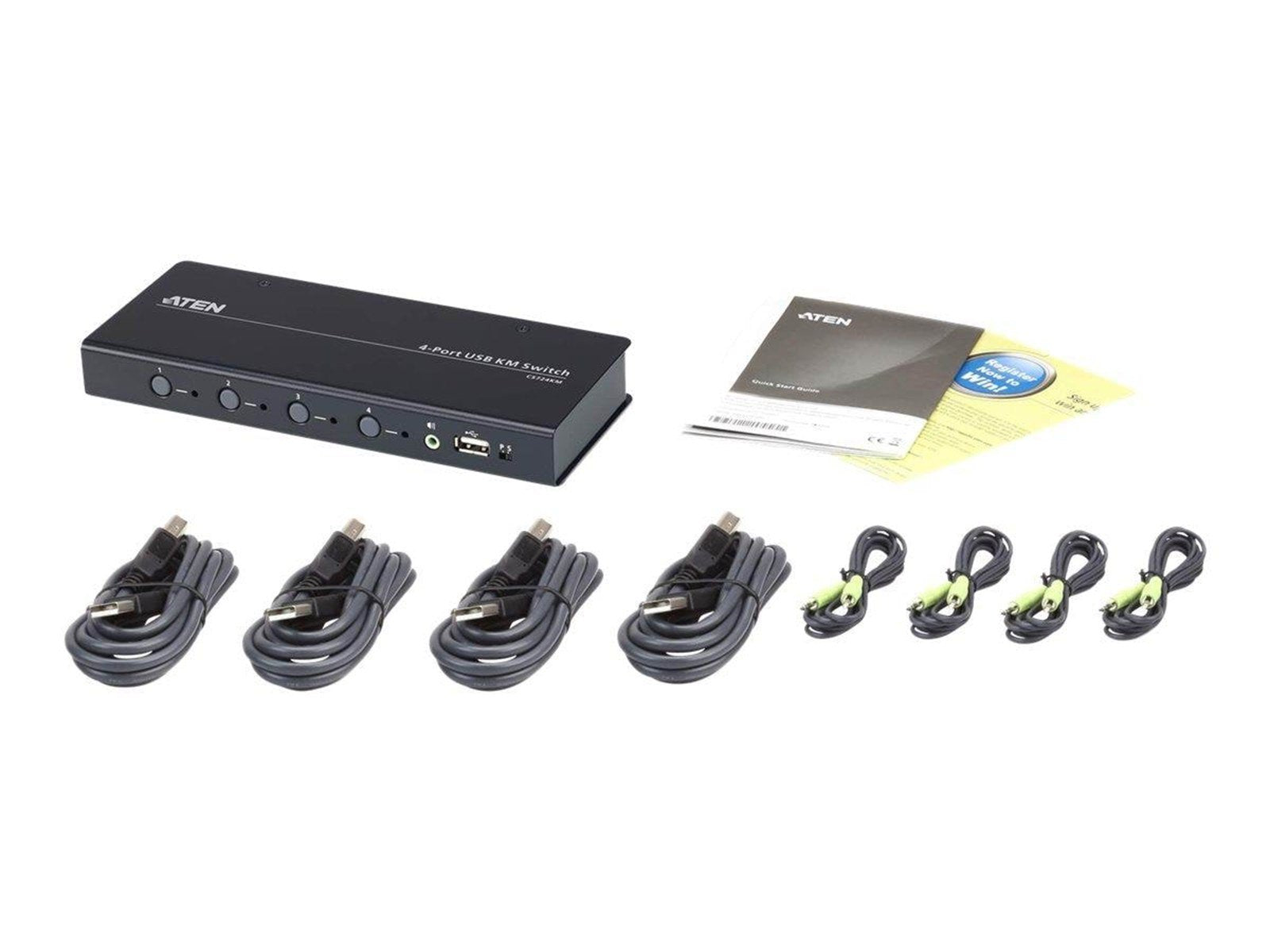 ATEN CS724KM - 4-port USB Boundless KM Switch (Cables included)
