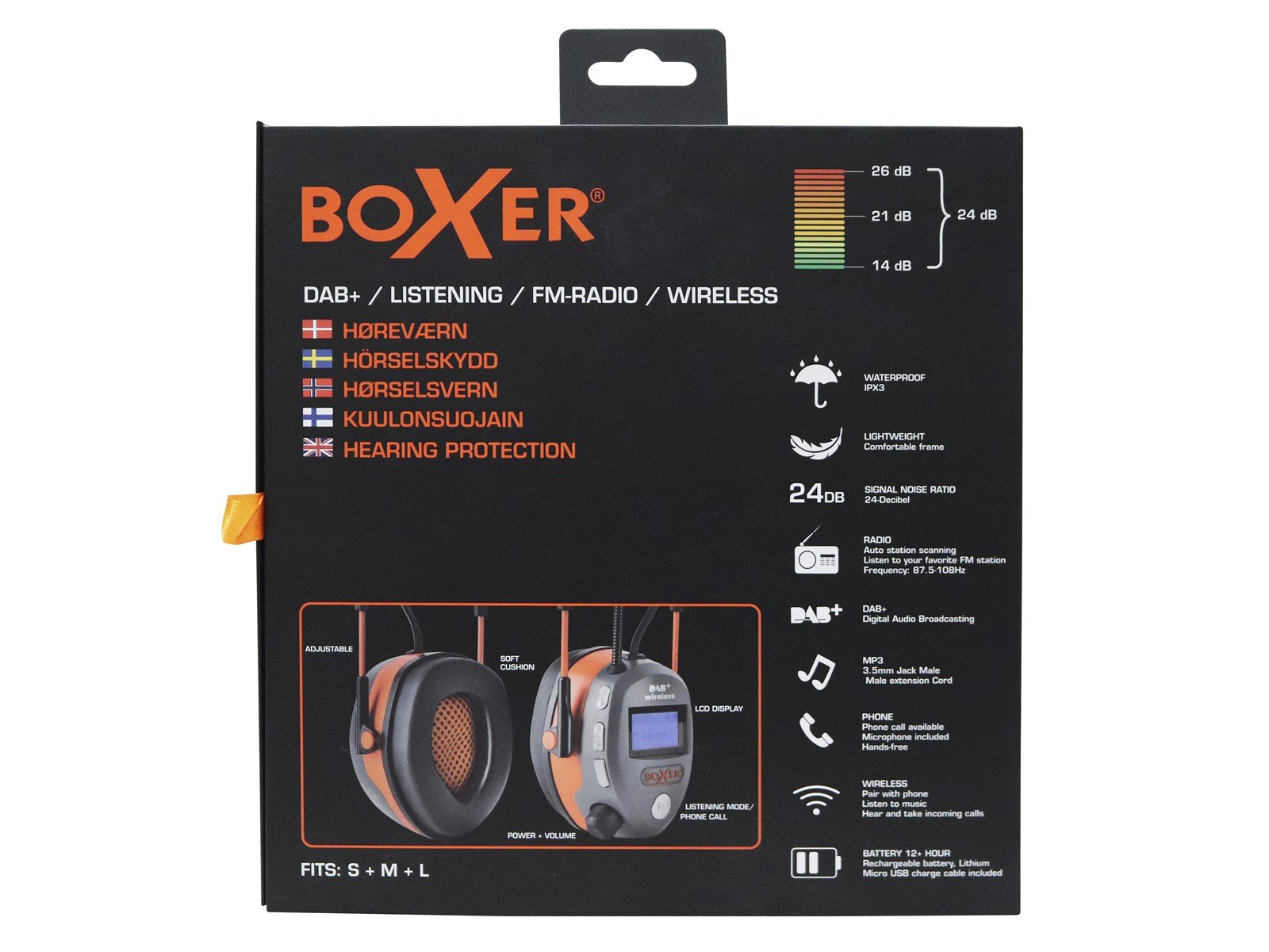 Boxer Hearing protection with Bluetooth and DAB/FM radio