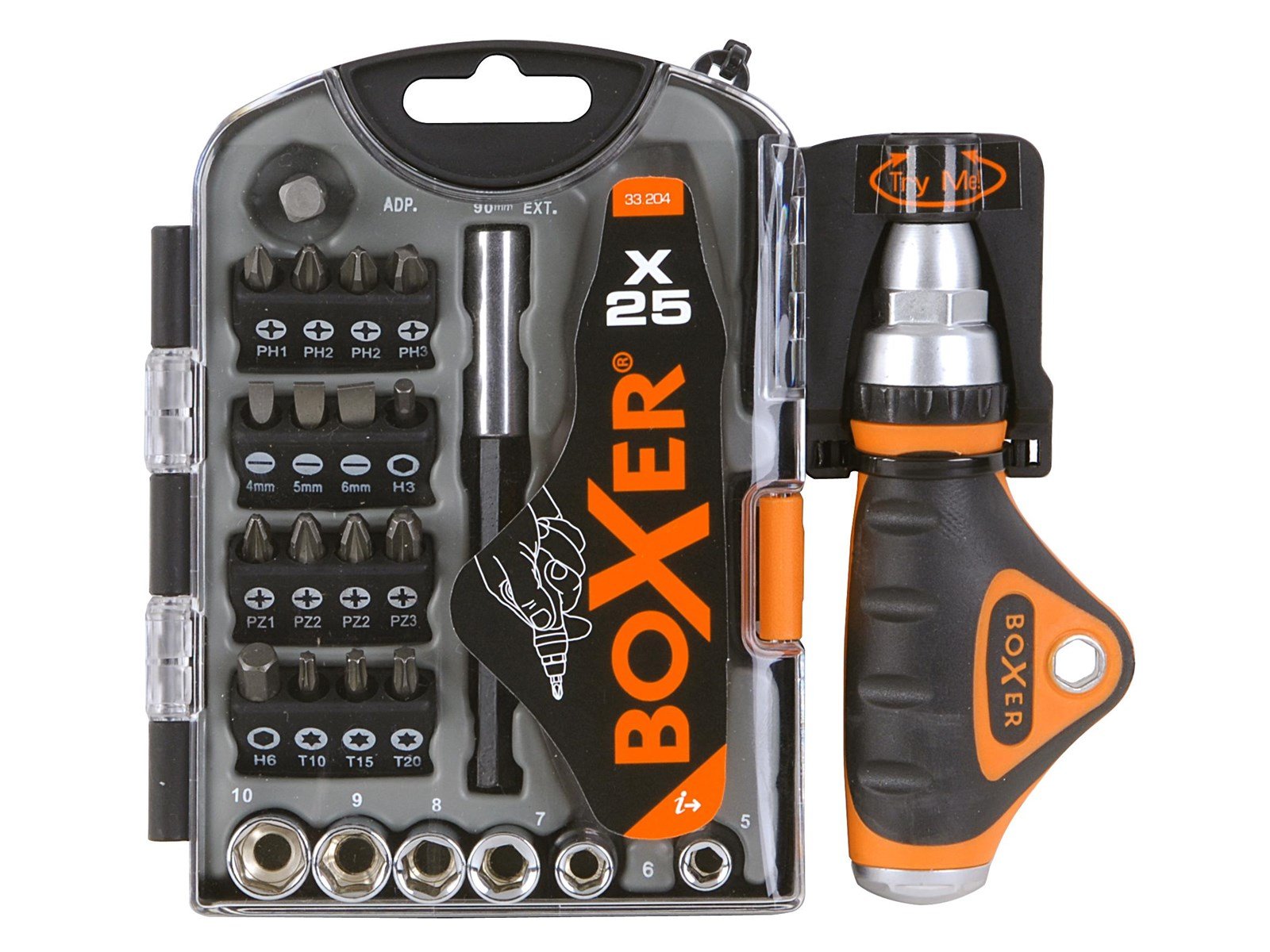 Boxer Socket and bit set - 25 pieces