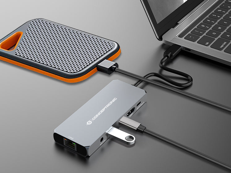 CONCEPTRONIC Dock USB-C->HDMI,2.5GbE,USBC/3.0,100WPD0.18m gr