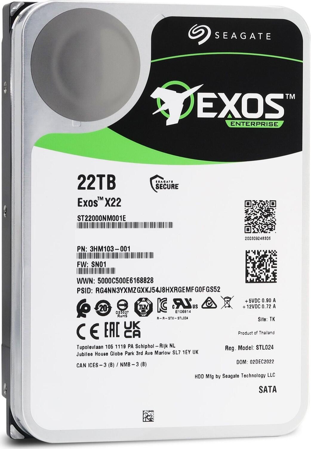 Seagate Exos X22 Enterprise HDD - 22TB
