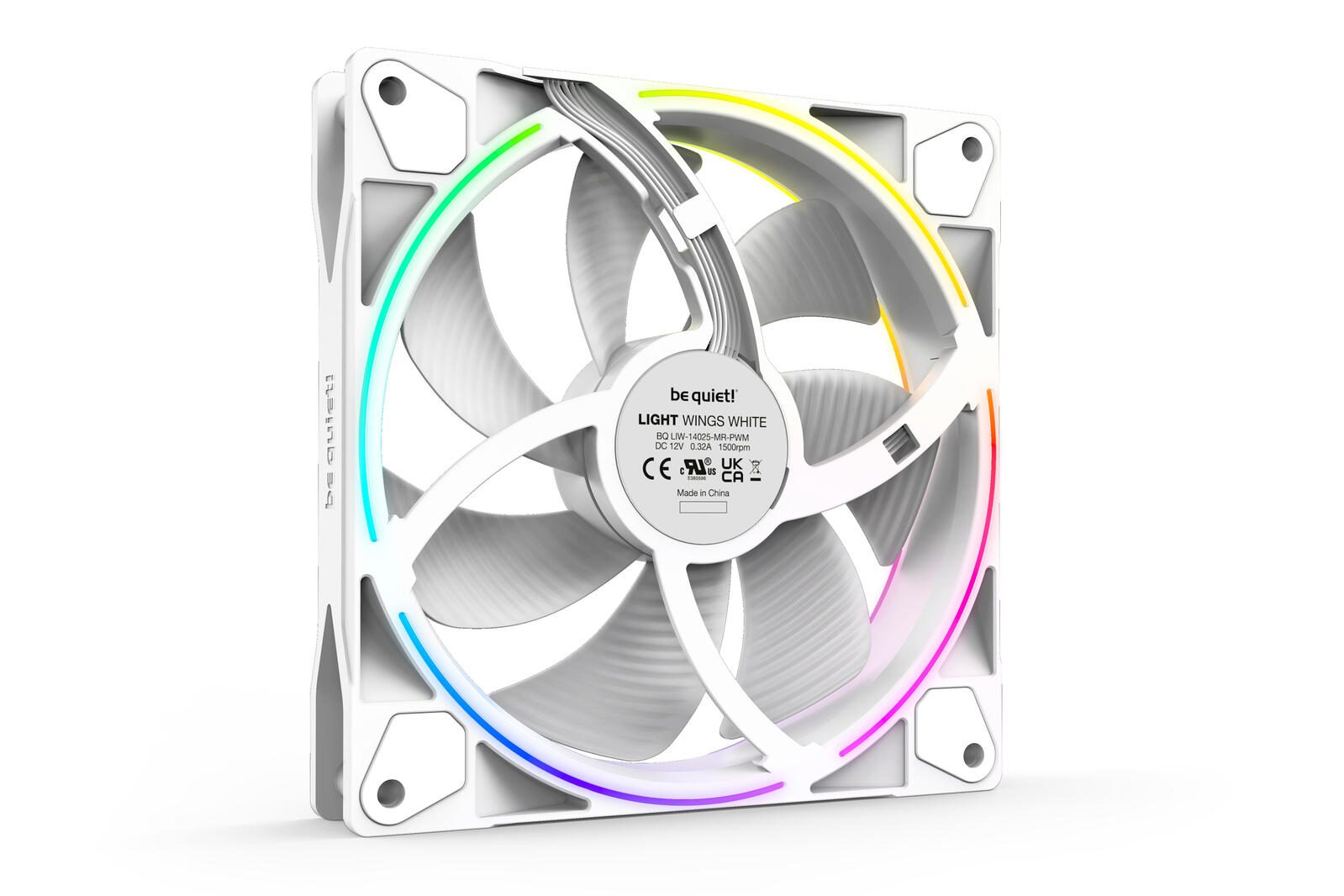 be quiet Lüfter Light Wings White Triple Pack 140mm PWM weiß