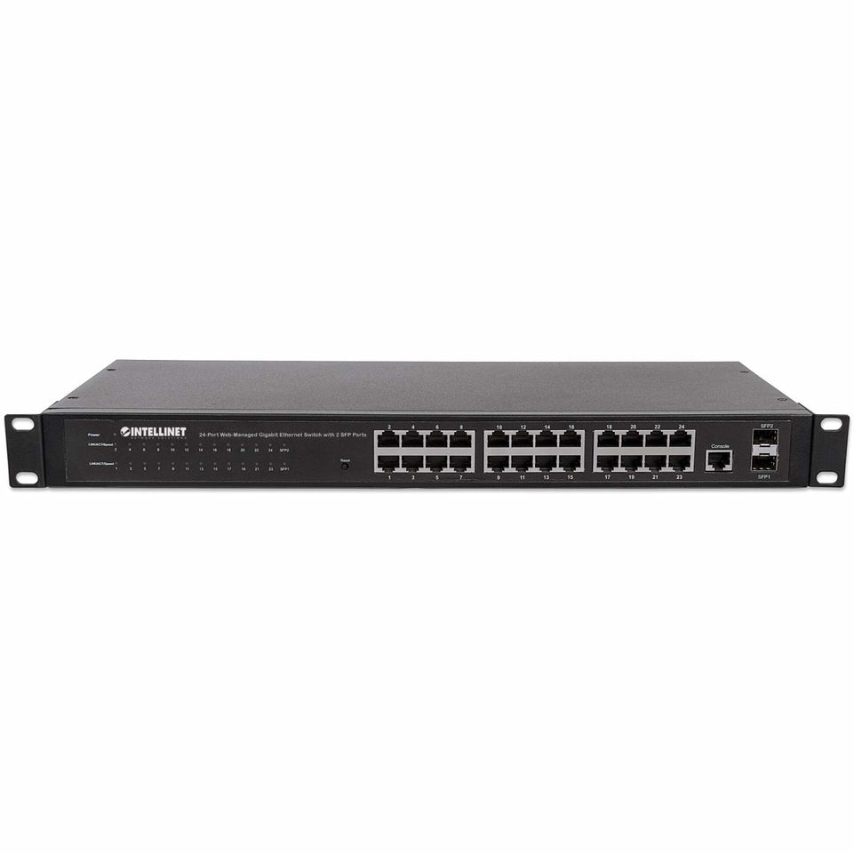 INTELLINET Switch 24x GE Web-Managed Rackmount 2x SFP