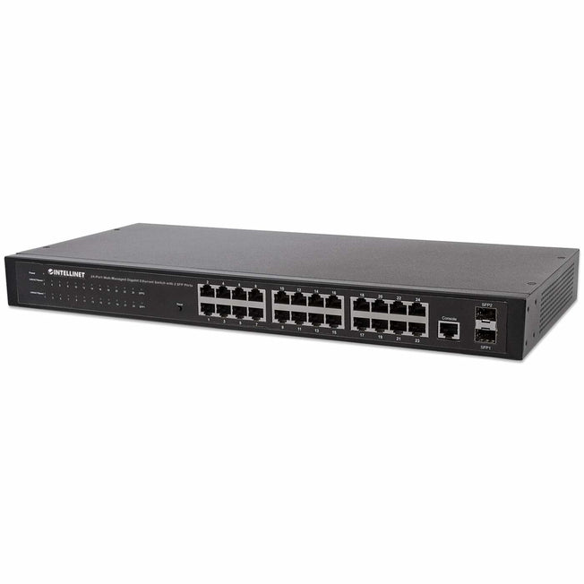 INTELLINET Switch 24x GE Web-Managed Rackmount 2x SFP