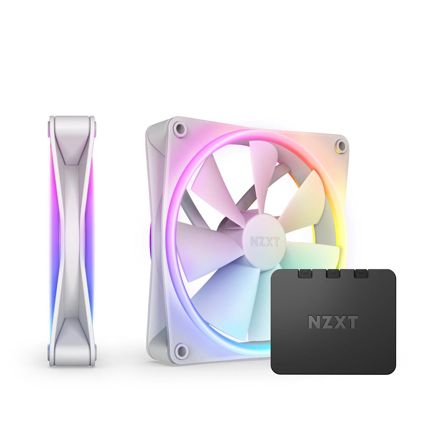 NZXT F140 RGB DUO Twin Pack - Gehäuselüfter, Weiß