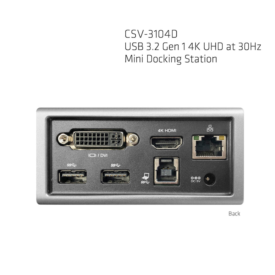 Club3D 4K Mini-Dockingst USB3 ->4xUSB3/HDMI/DVI/LAN silber retai