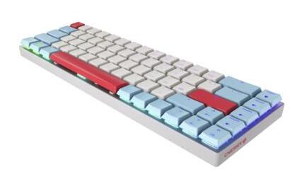 CHERRY MX-LP 2.1 Compact Wireless - Weiß / Blau / Rot
