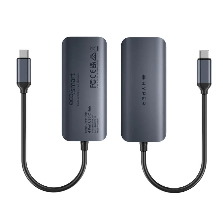 Hyper® HyperDrive EcoSmart™ Gen.2 Universal USB-C® 4-in-1 Hub w 100 W PD Power Pass-thru
