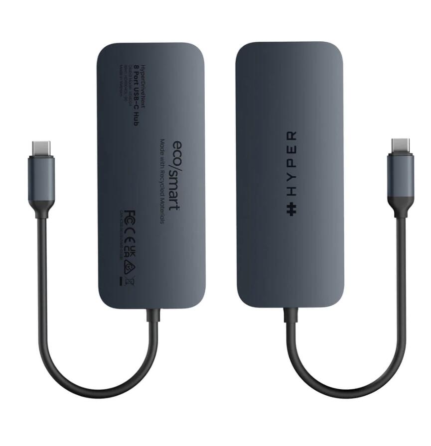 Hyper® HyperDrive EcoSmart™ Gen.2 Universal USB-C® 8-in-1 Hub w 140 W PD3.1 Power Pass-thru