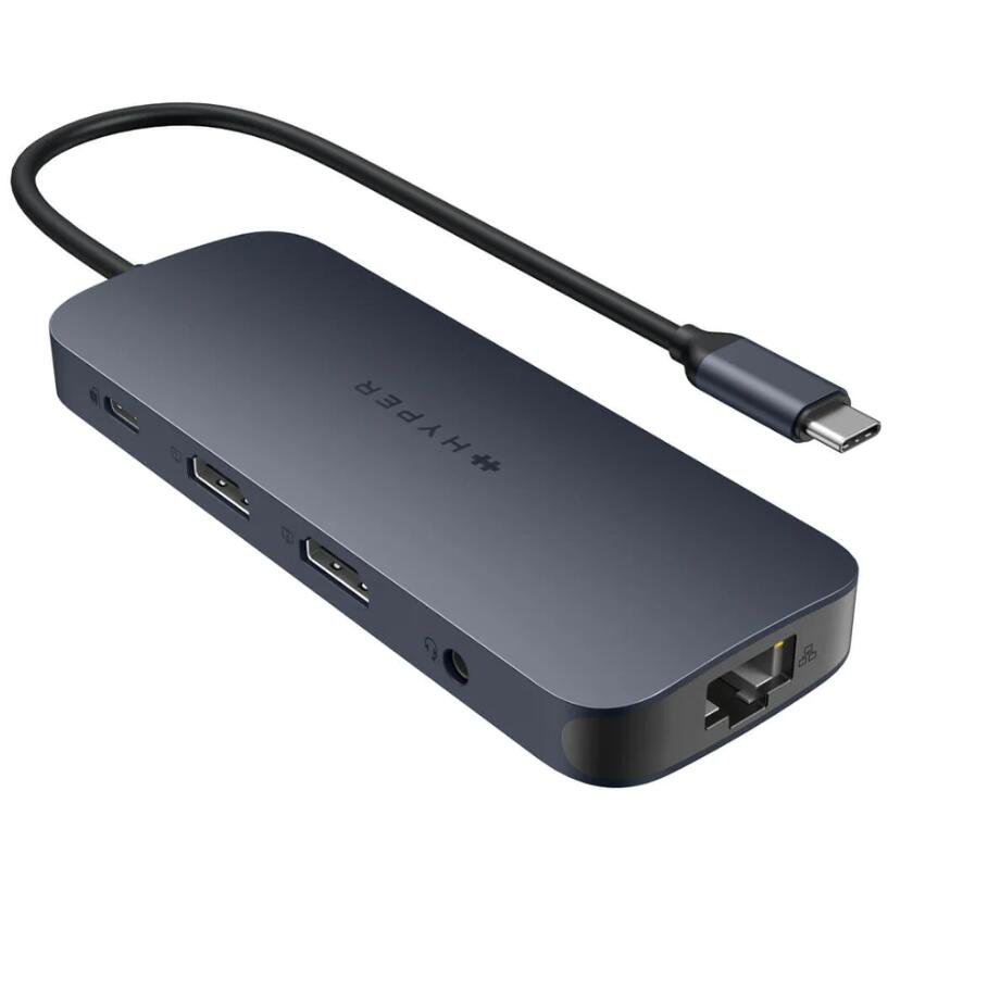 Hyper® HyperDrive EcoSmart™ Gen.2 Dual HDMI USB-C® 11-in-1 Hub w 140 W PD3.1 Pass-Thru - For MST enabled devices