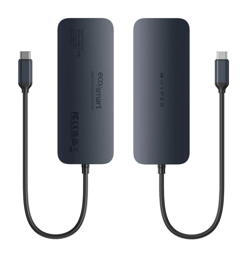 Hyper® HyperDrive EcoSmart™ Gen.2 Dual HDMI USB-C® 11-in-1 Hub w 140 W PD3.1 Pass-Thru - For MST enabled devices