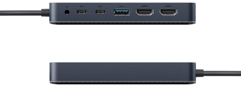 Hyper® HyperDrive Universal USB-C® 7-in1 Dual HDMI Mobile Dock - Grey - für MacBook M1/M2 MBAir/Pro®