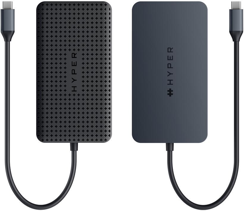Hyper® HyperDrive Universal USB-C® 7-in1 Dual HDMI Mobile Dock - Grey - für MacBook M1/M2 MBAir/Pro®