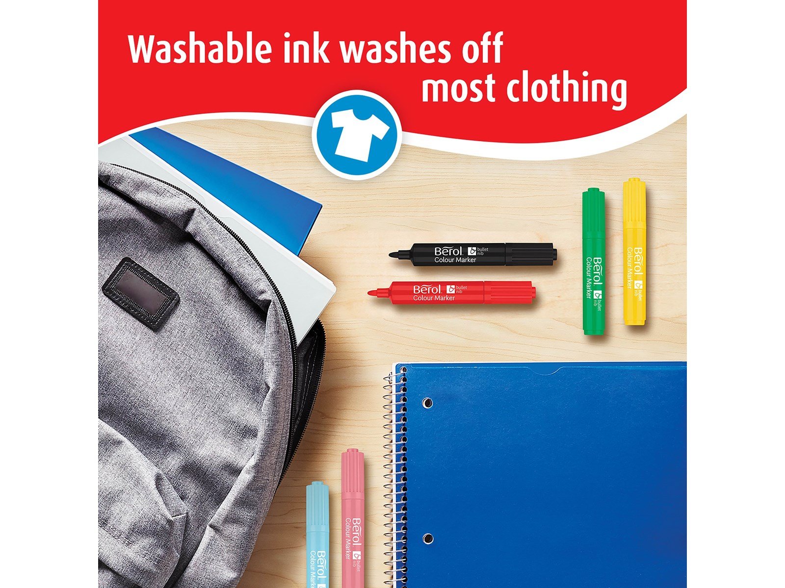 Berol bunte Fasermaler, breite Rundspitze 2mm - farblich sortiert, 144er Pack