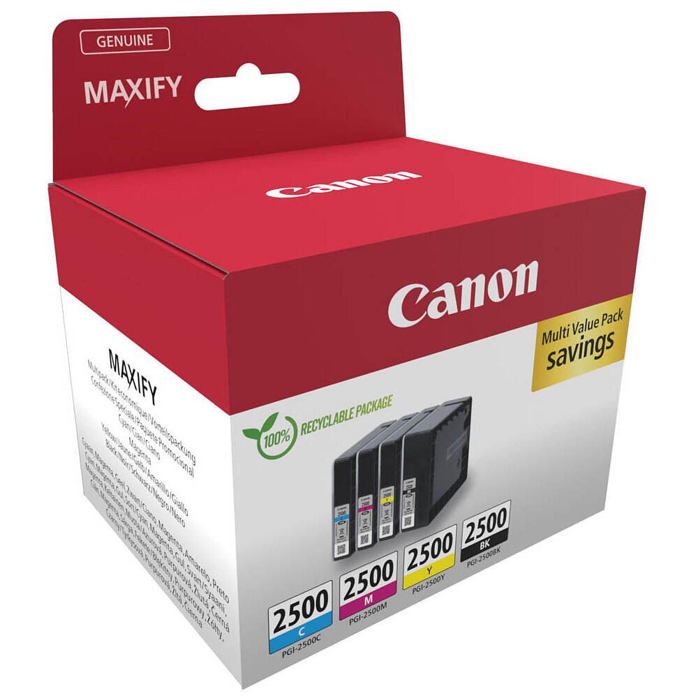 Canon Original PGI-2500 Druckerpatronen 4er-Multipack - BK/C/M/Y