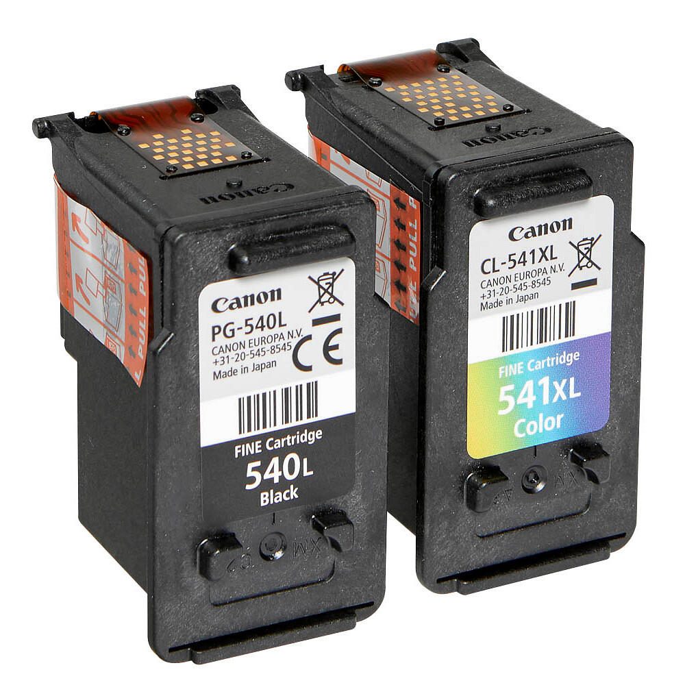 Canon Original PG-540L + CL-541XL Druckerpatronen Valuepack - 1 x schwarz / 1 x farbig + 50 Blatt Fotopapier (5224B012)