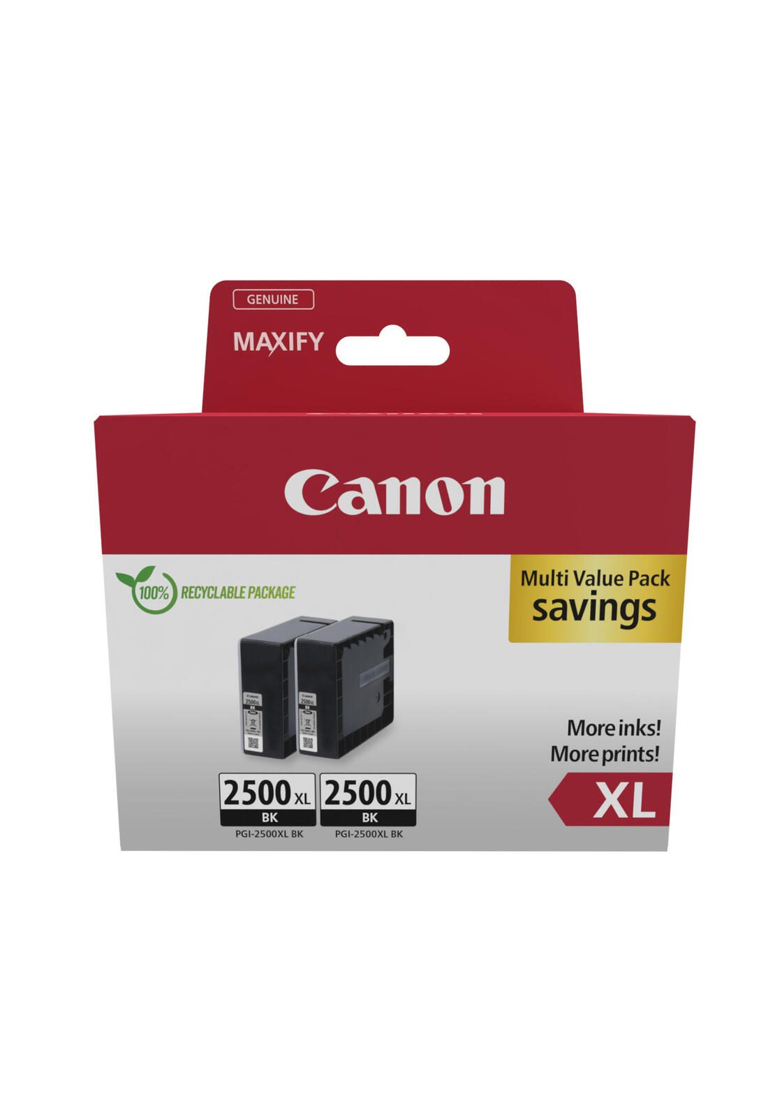 Canon Original PG-2500XL Druckerpatronen doppelpack schwarz (9254B011)