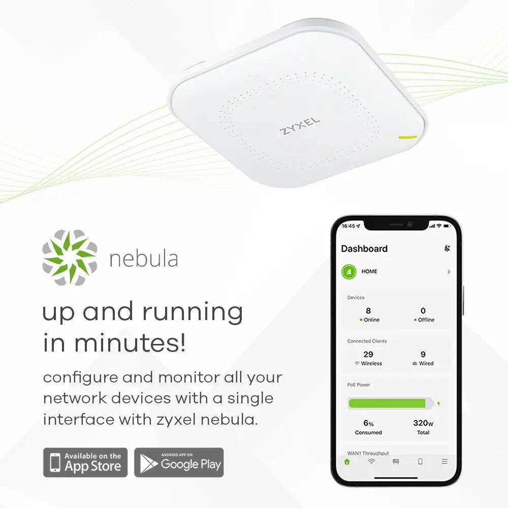 Zyxel WLAN Access Point WiFi6 AX3000 MU-MIMO PoE Dualradio