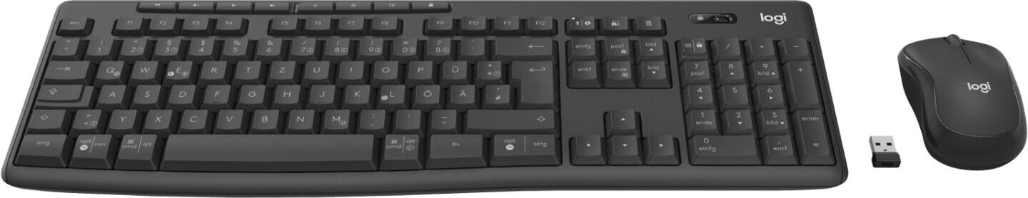 Logitech MK370 Combo for Business, kabelloses Tastatur- und Maus-Set Schwarz