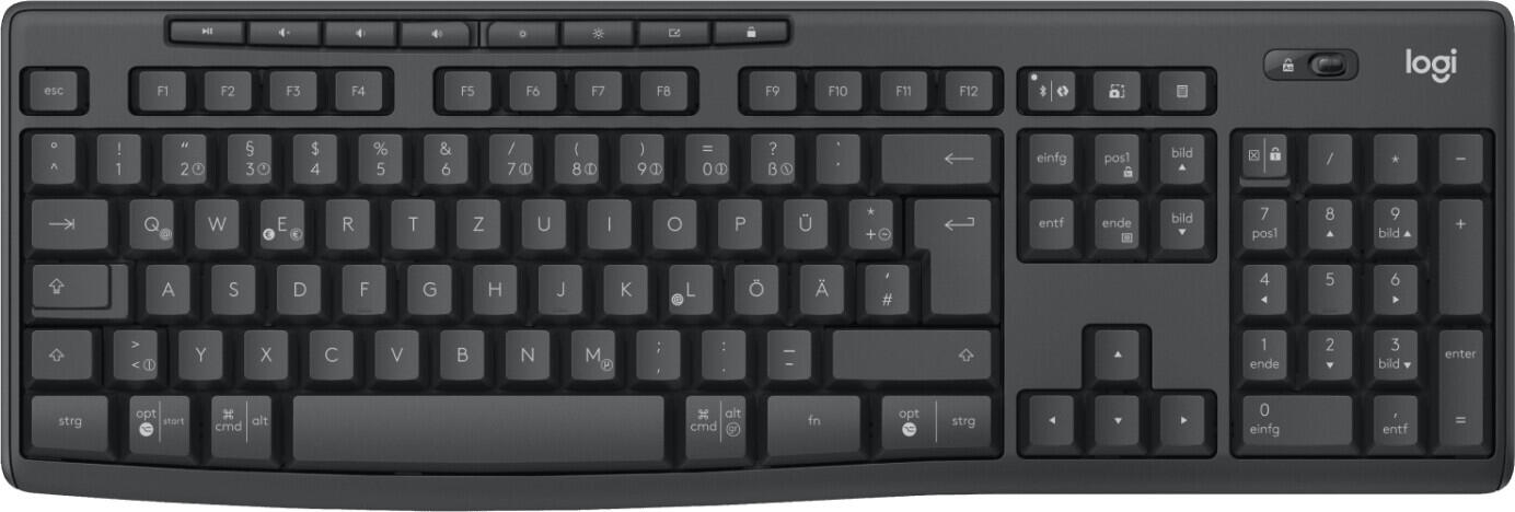 Logitech MK370 Combo for Business, kabelloses Tastatur- und Maus-Set Schwarz