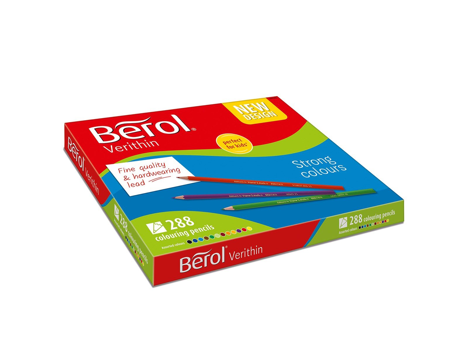 Berol Buntstifte, farblich sortiert, vor-gespitzt, 288er Box