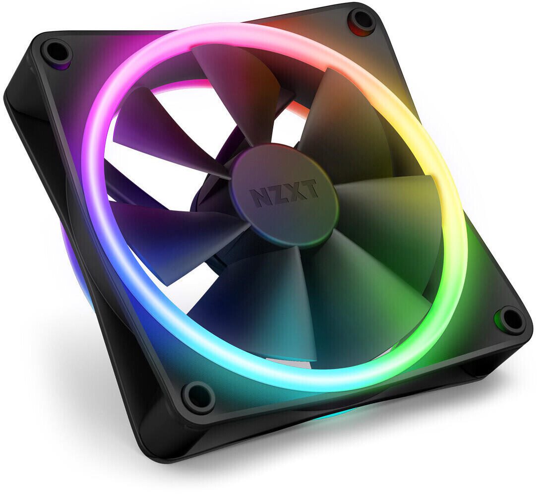 NZXT F120 RGB DUO - Gehäuselüfter, Schwarz (120mm, 20x LED)