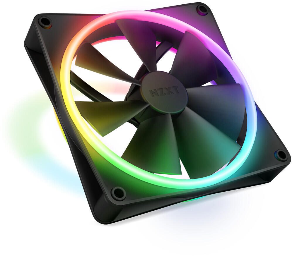 NZXT F140 RGB DUO - Gehäuselüfter, Schwarz (140mm, 20x LED)