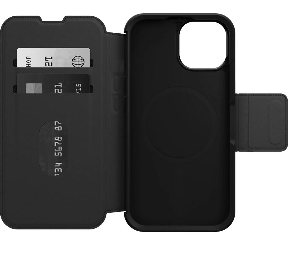 OtterBox Strada Series Folio mit MagSafe für das Apple iPhone 15 - Schwarz