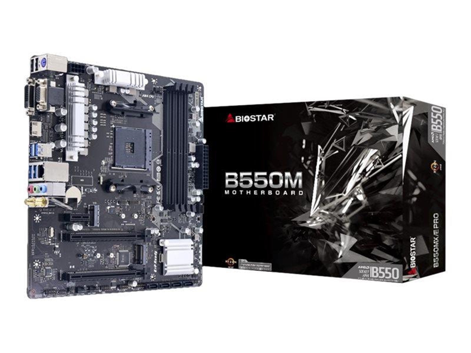 BIOSTAR B550MX/E PRO - motherboard - micro ATX - Socket AM4 - AMD B550 Mainboard - AMD B550 - AMD AM4 socket - DDR4 RAM - Micro-
