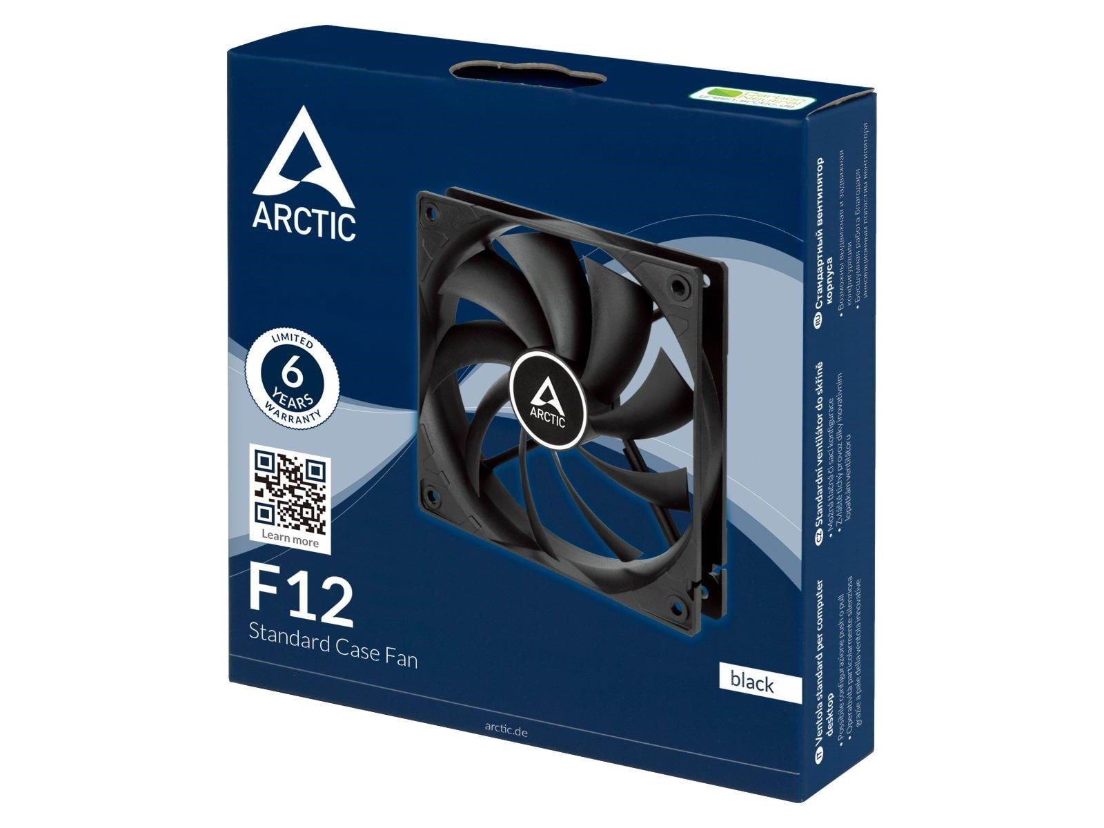 Arctic F12 - Gehäuselüfter - 120mm - Schwarz - 23 dBA