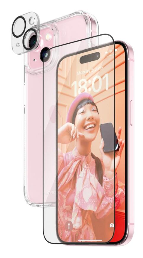 PanzerGlass™ 3-in-1 Set für das iPhone 15