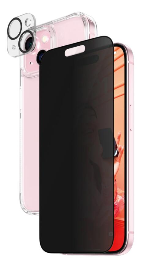 PanzerGlass™ Privacy 3-in-1 Set - iPhone 15