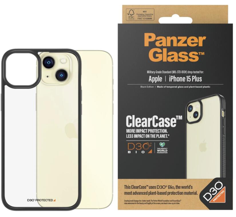PanzerGlass™ Clearcase mit D30 für das iPhone 15 Plus