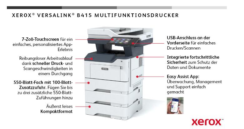 Xerox Versalink B415 Laser-Multifunktionsgerät s/w