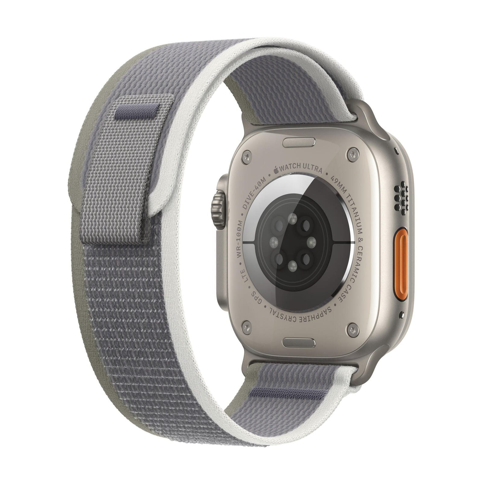 Apple Watch Ultra 2 (GPS + Cellular) 49mm Titaniumgehäuse, Trail Loop grün/grau, S/M
