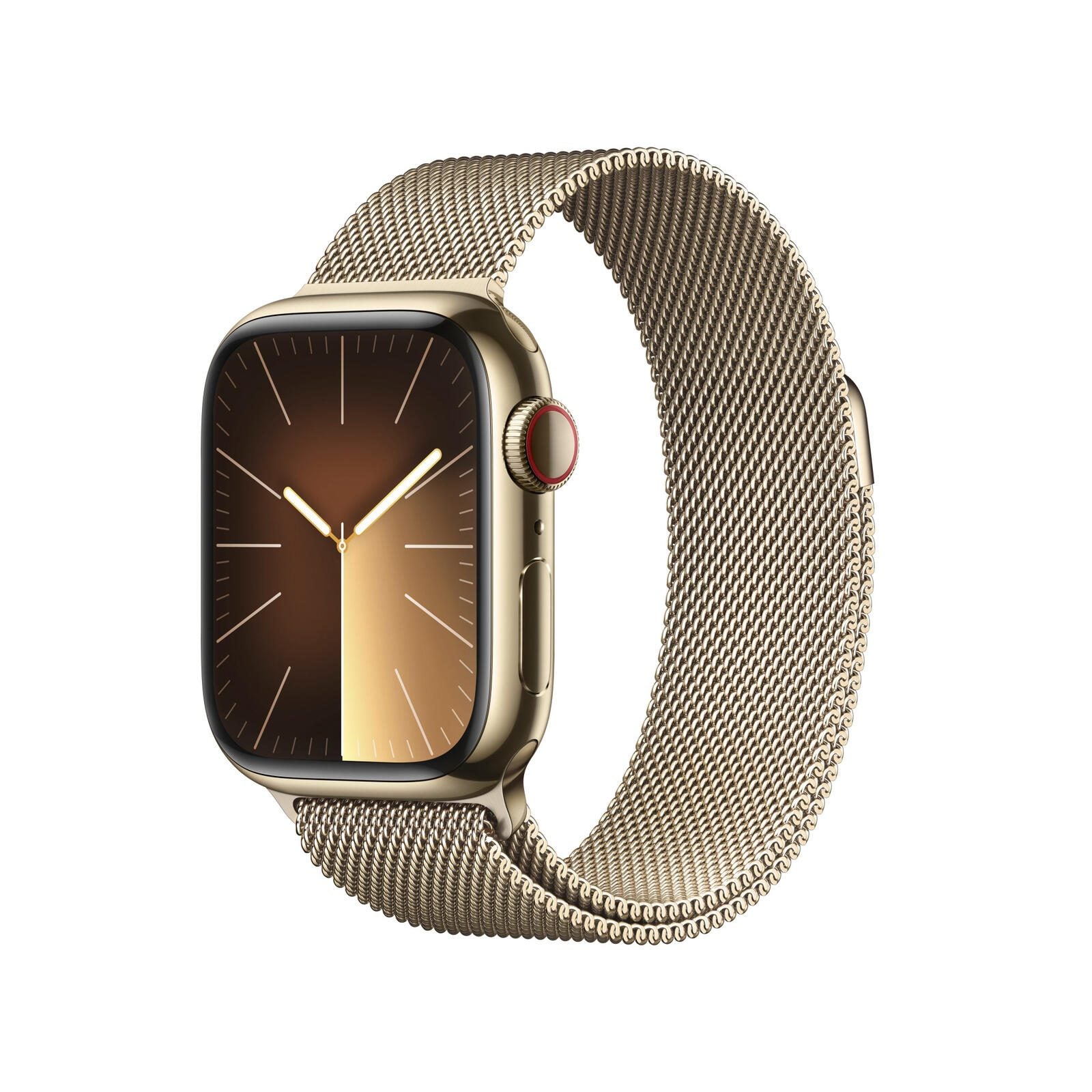 B-WARE Apple Watch Series 9 (GPS + Cellular) 45mm Edelstahlgehäuse gold, Milanese Loop gold