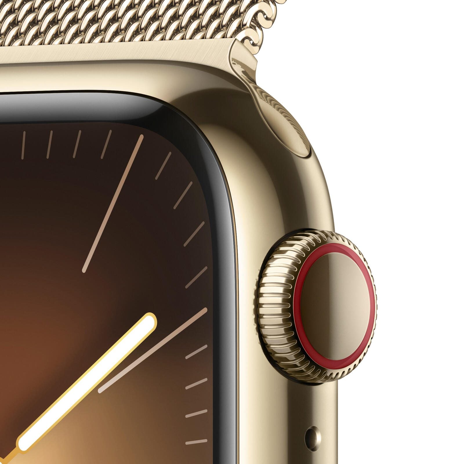 B-WARE Apple Watch Series 9 (GPS + Cellular) 45mm Edelstahlgehäuse gold, Milanese Loop gold