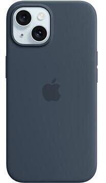 Apple Silikon Case mit MagSafe für Apple iPhone 15 Plus, sturmblau