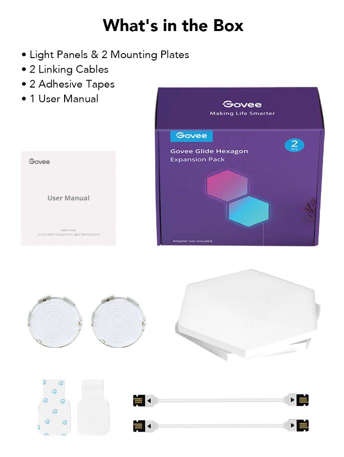 Govee Glide Hexa Light Panels - Expansion Pack (2 Panels)