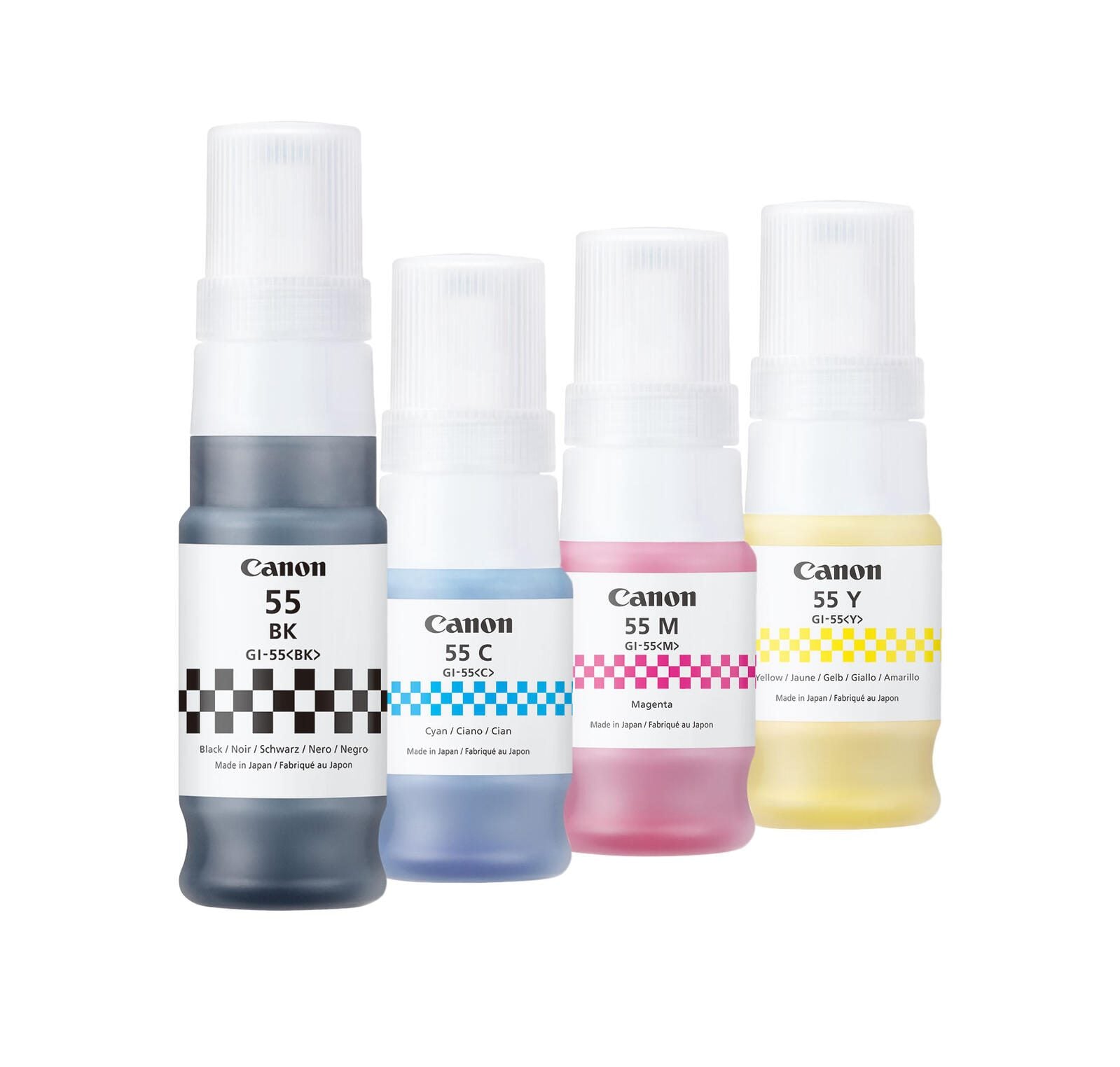 Canon Original GI-55 Nachfülltinten - 4er-Multipack (cyan, magenta, gelb, schwarz)