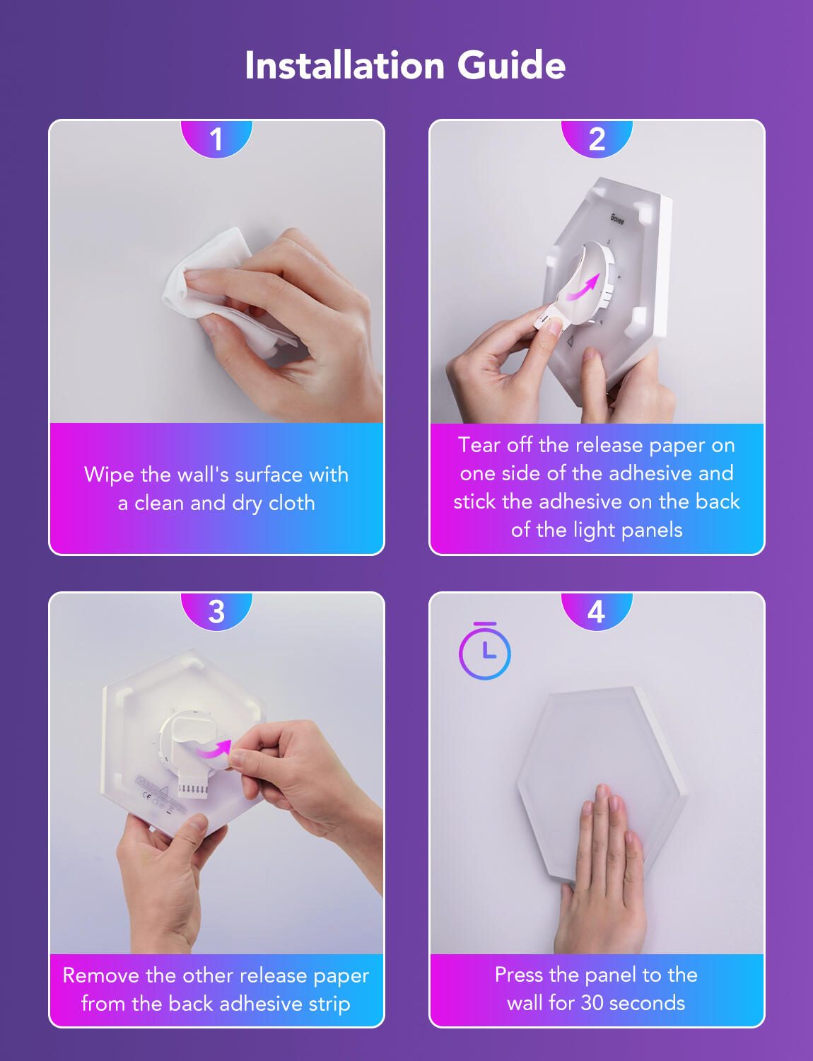 Govee Doppelseitiges Klebeband für Glide Leuchtpaneele