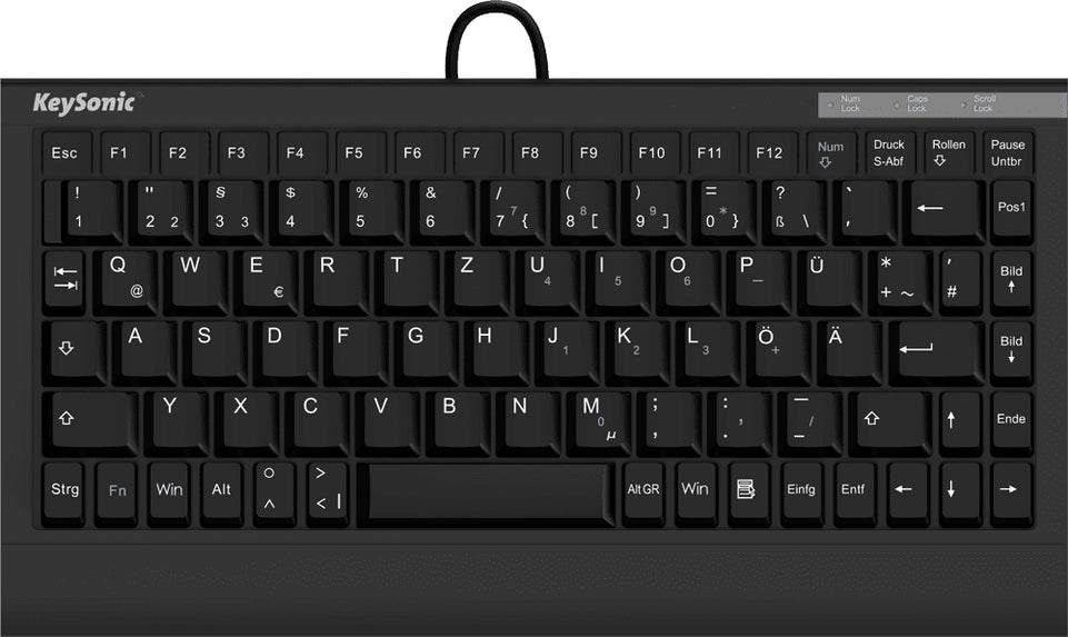 Clavier filaire KeySonic TAS ACK-595C+ (DE) MINI SoftSkin sw