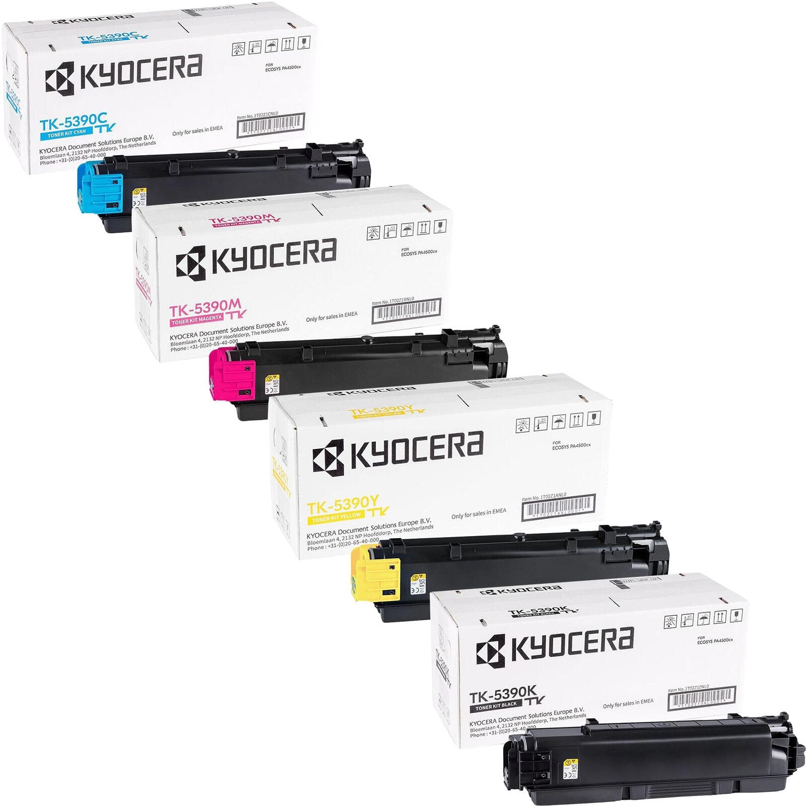 Kyocera Original TK-5390 Toner - 4er Multipack cyan, magenta, gelb, schwarz
