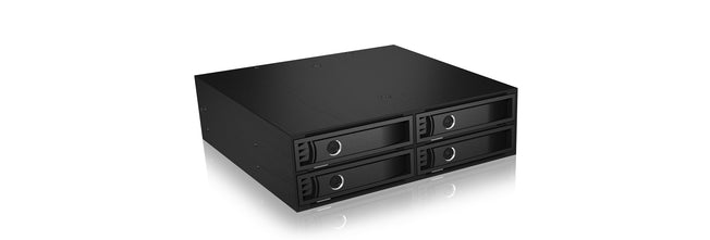 Backplane IcyBox 4x2,5" SATA/SAS HDD/SSD -> 5,25" Schacht sw ret