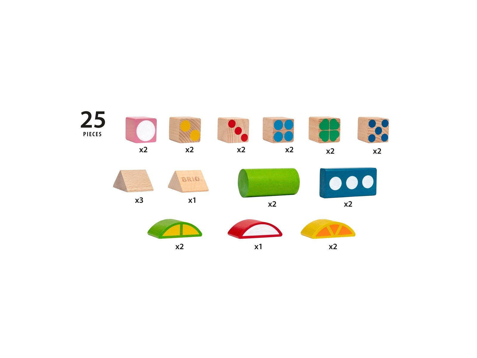 Brio 25 Patterned Wooden Blocks