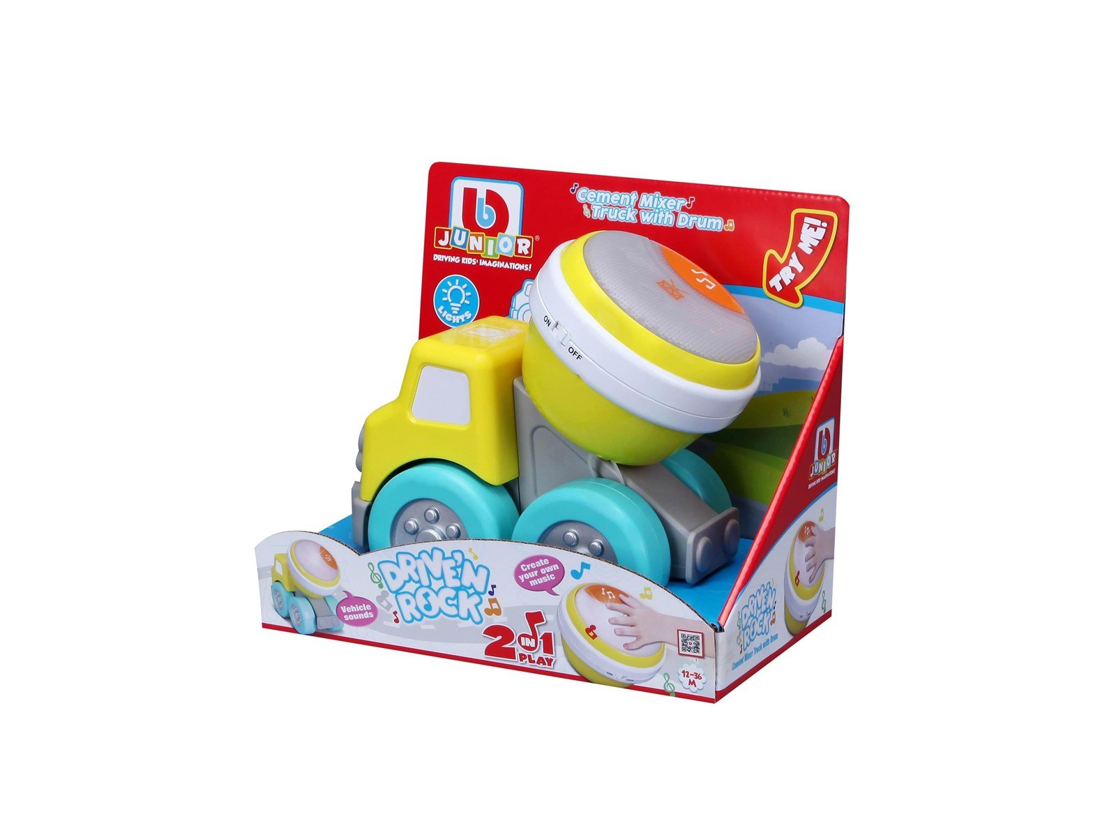 BB Junior Drive'N Rock Cement mixer truck