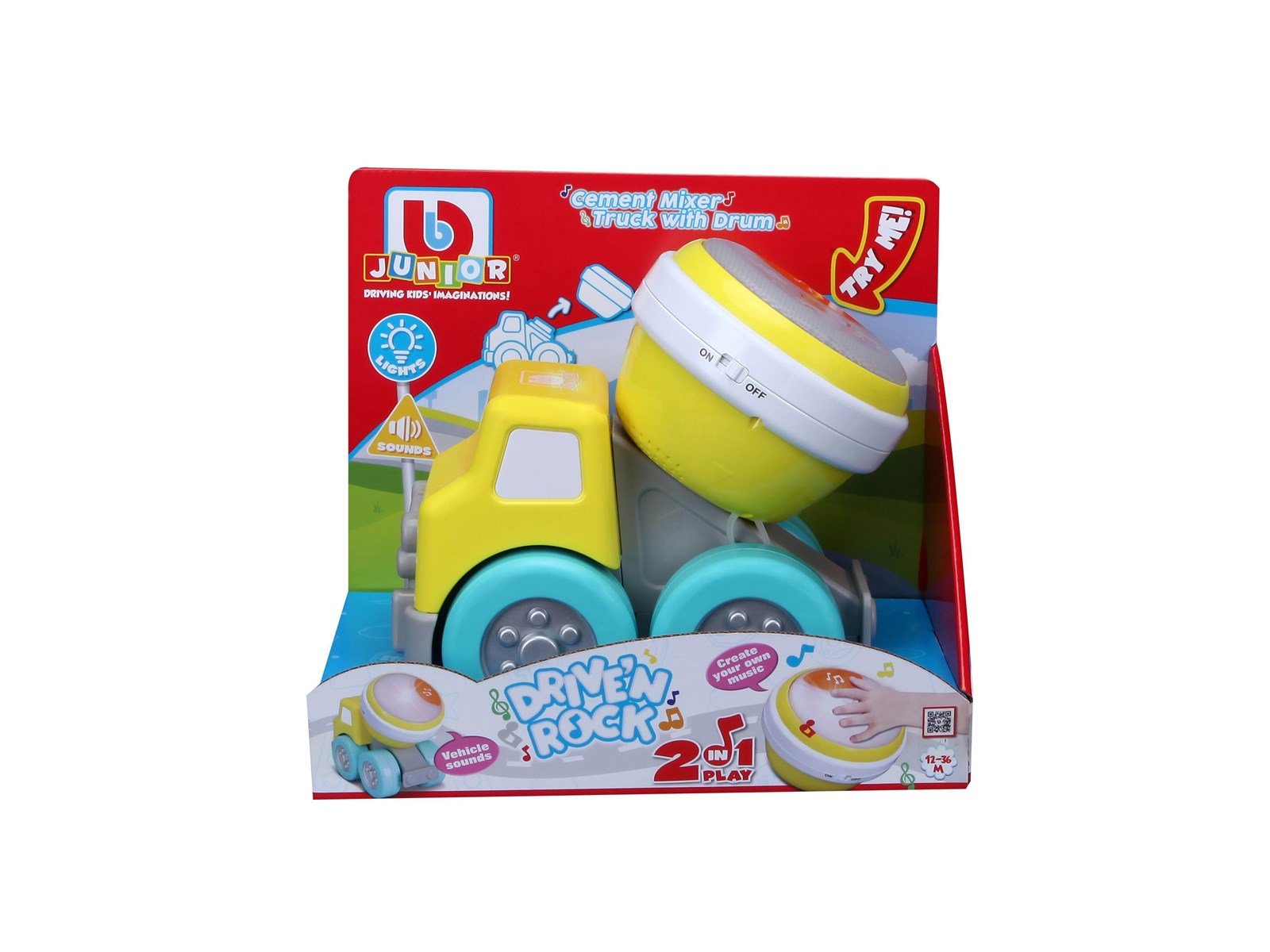 BB Junior Drive'N Rock Cement mixer truck