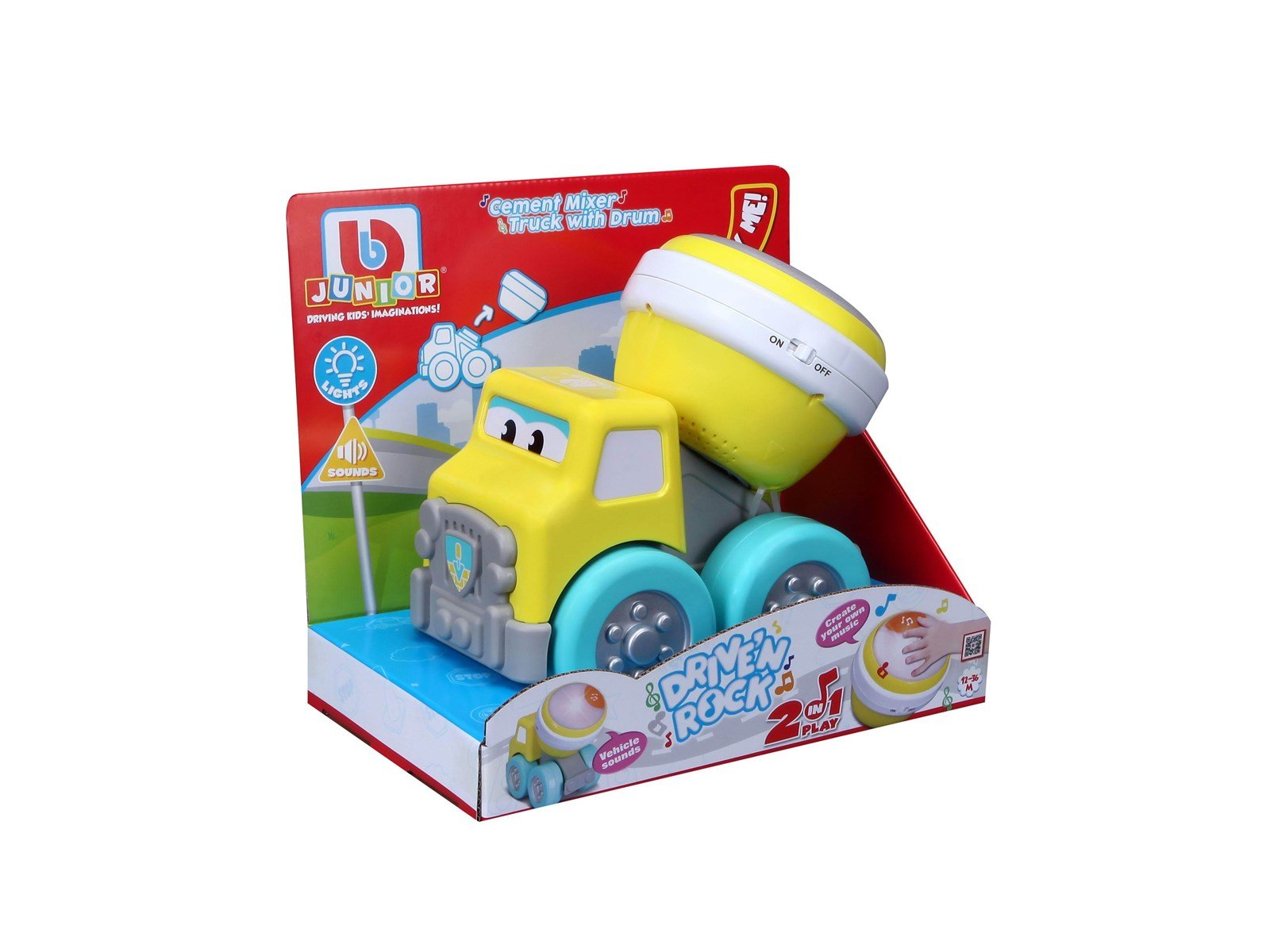 BB Junior Drive'N Rock Cement mixer truck